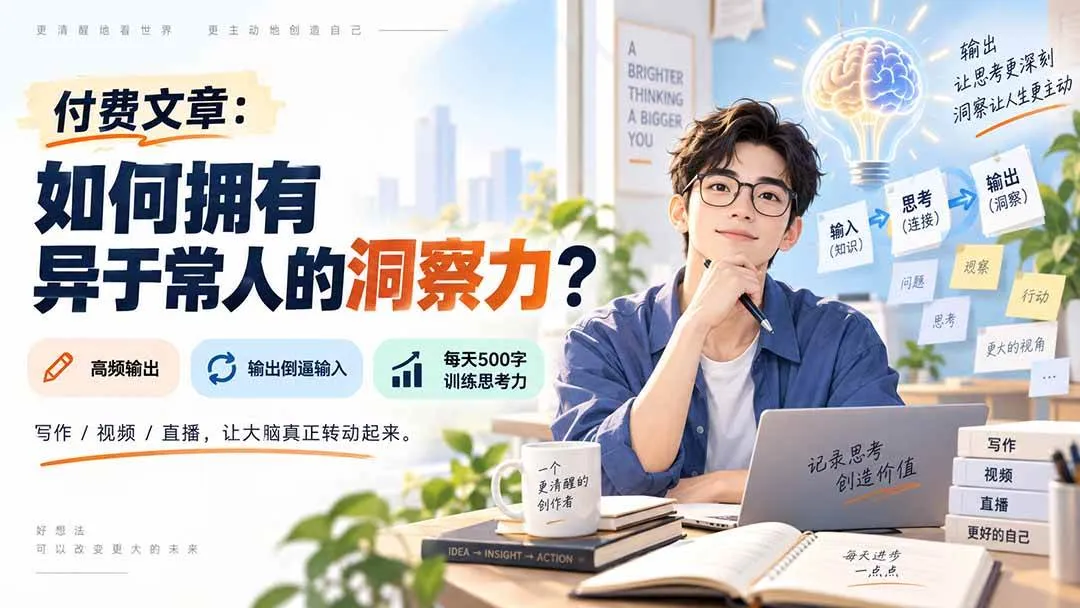 （20558期）付费文章：如何拥有异于常人的洞察力？-Ai资源库