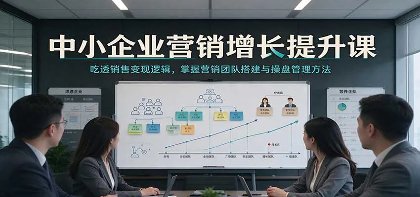 中小企业营销增长提升课：吃透销售变现逻辑，掌握营销团队搭建与操盘管理方法-Ai资源库