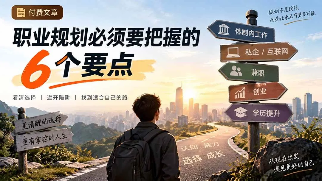 （20422期）付费文章：职业规划必须要把握的6个要点-Ai资源库