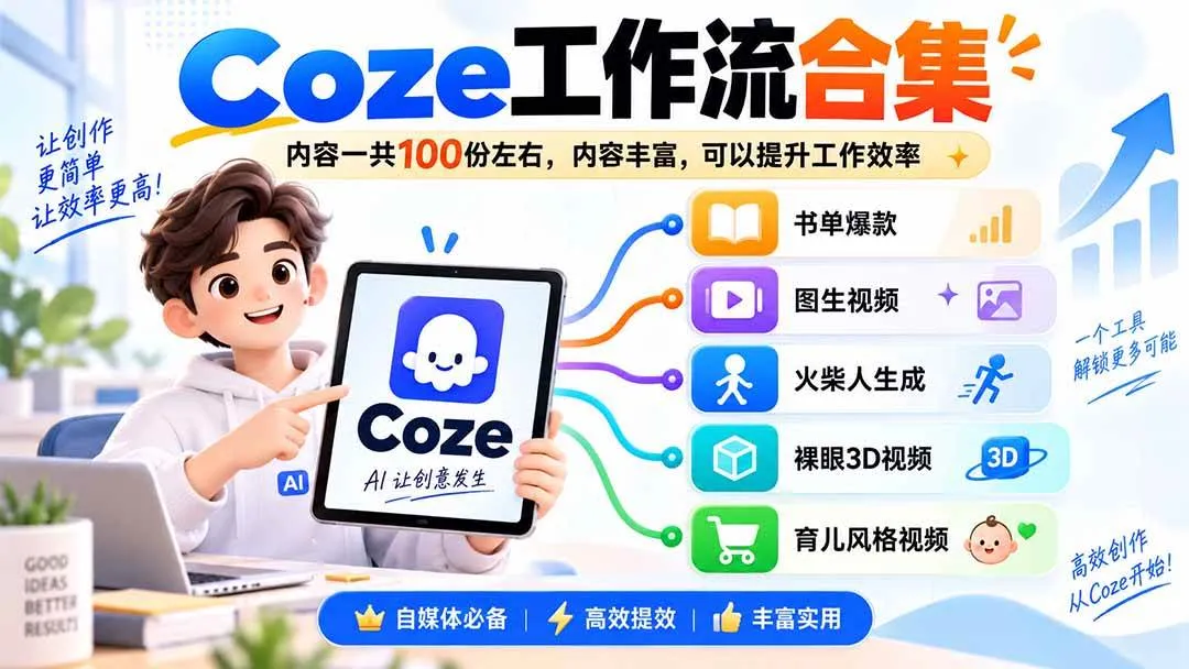 （20440期）Coze工作流合集，内容一共100份左右，内容丰富，可以提供工作效率-Ai资源库