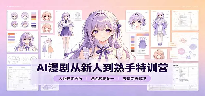 AI漫剧从新人到熟手特训营：剧本分镜创作，提示词模板，人物设定与工具资源-Ai资源库