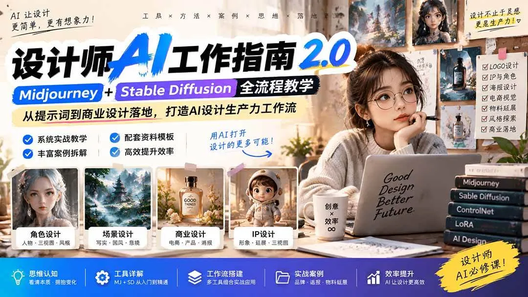 （20562期）《设计师AI工作指南 2.0》-无水印课：从思维落地，解锁 AI 设计生产力-Ai资源库