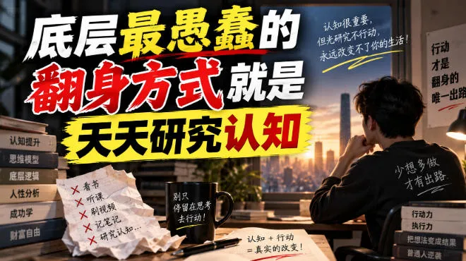 付费文章:底层最愚蠢的翻身方式就是天天研究认知 付费文章:底层最愚蠢的翻身方式就是天天研究认知