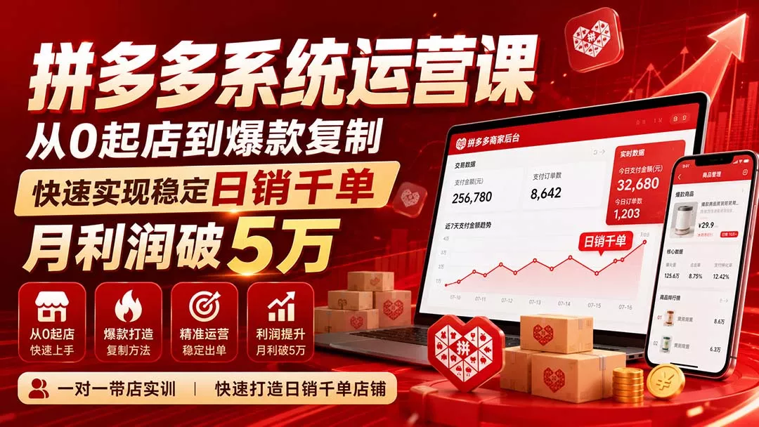 拼多多系统运营课-无水印(更新9月 拼多多系统运营课-无水印(更新9月