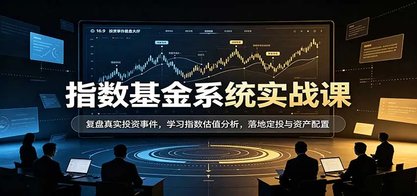 指数基金系统实战课：复盘真实投资事件，学习指数估值分析，落地定投与资产配置-Ai资源库