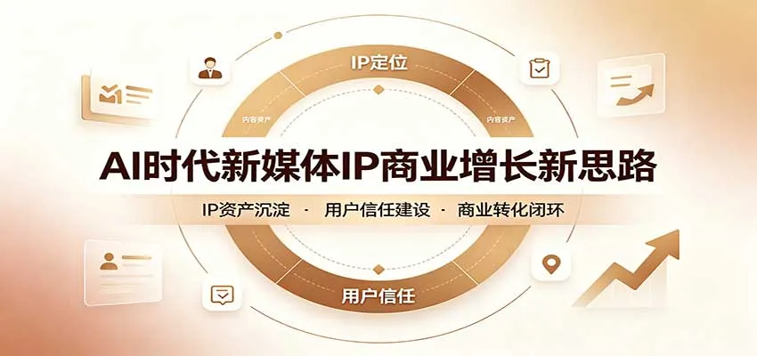 AI时代新媒体IP商业增长新思路：摒弃复杂运营套路，用极简思维打通获客路径-Ai资源库
