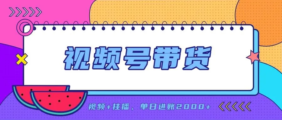 (20344期)日入2000+的副业,视频号带货,一部手机改写人生篇章,无需投资-Ai资源库