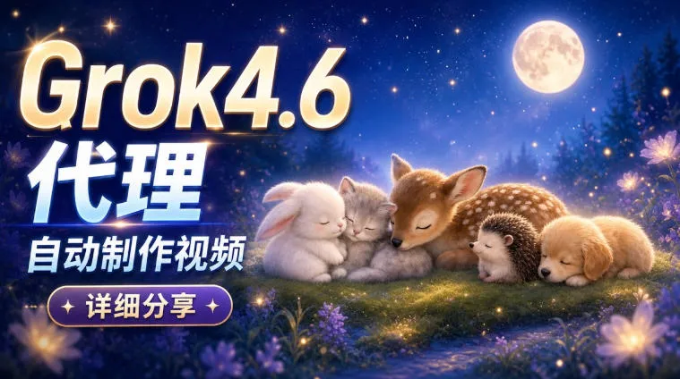 Grok 4.6代理自动制作视频！从提示词到成片全流程详细分享｜AI Agent实操分享-Ai资源库