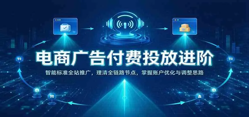 电商广告付费投放进阶:智能标准全站推广,理清全链路节点,掌握账户优化与调整思路 电商广告付费投放进阶:智能标准全站推广,理清全链路节点,掌握账户优化与调整思路