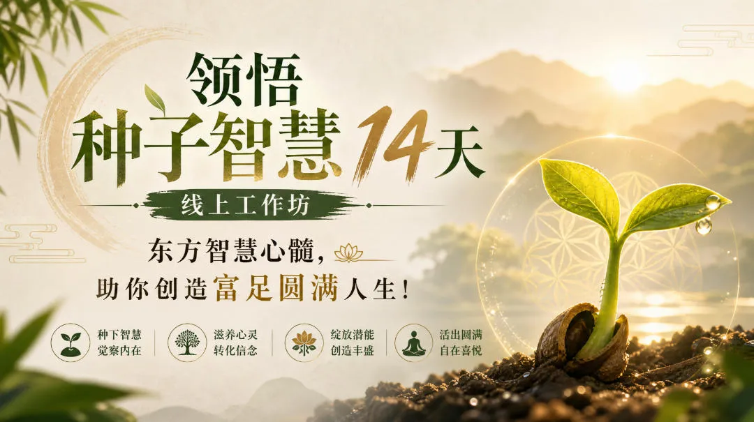 鹿大米领悟种子智慧14天线上工作坊，东方智慧心髓，助你创造富足圆满人生！-Ai资源库