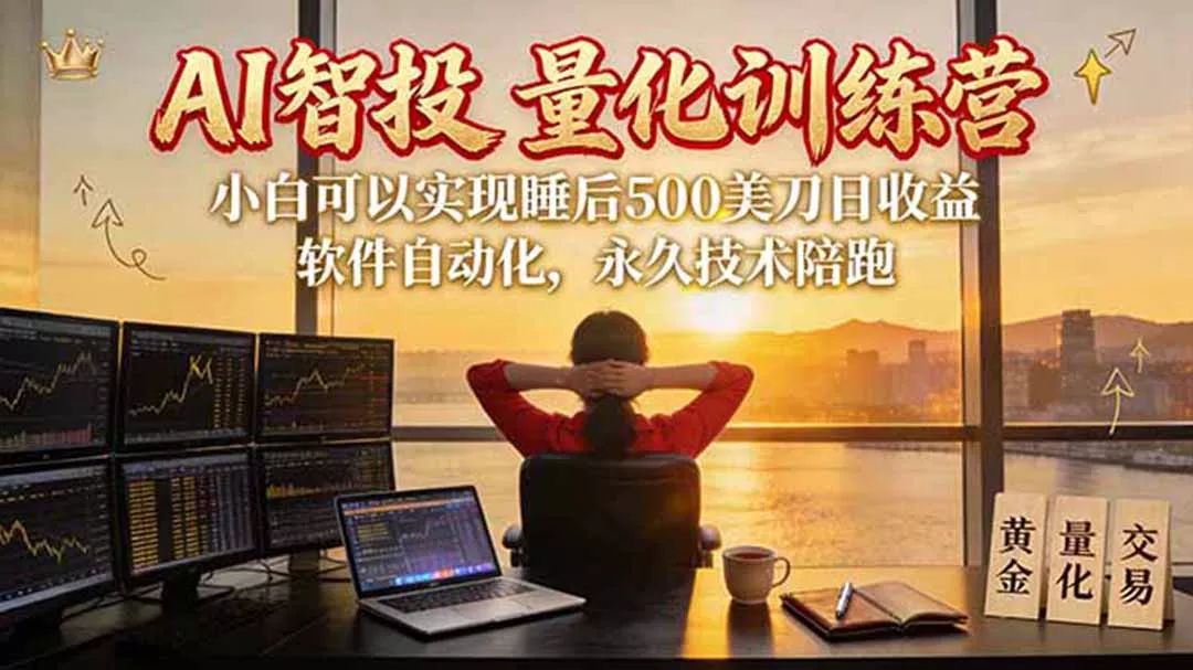 AI智投EA量化训练营【第三期】,多策略智投+防爆技术+趋势分析 ,轻松上手,矩阵放大,长期稳定。-Ai资源库