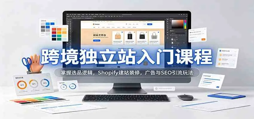 跨境独立站入门课程：掌握选品逻辑，Shopify建站装修，广告与SEO引流玩法-Ai资源库
