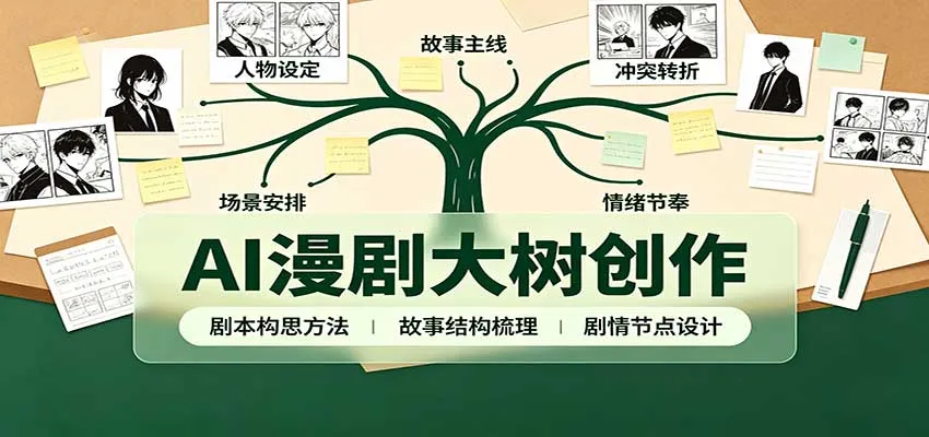 AI漫剧大树创作:剧本构思课程讲解,软件插件配置,配套工具资料完整梳理 AI漫剧大树创作:剧本构思课程讲解,软件插件配置,配套工具资料完整梳理