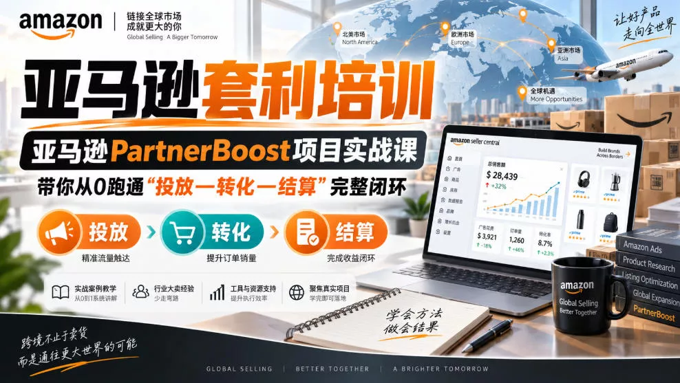 lead菌·亚马逊套利培训,亚马逊partnerboost项目实战课,带你从0跑通”投放—转化—结算”完整闭环 lead菌·亚马逊套利培训,亚马逊partnerboost项目实战课,带你从0跑通”投放—转化—结算”完整闭环