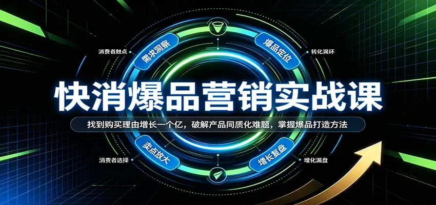 快消爆品营销实战课:找到购买理由增长一个亿,破解产品同质化难题,掌握爆品打造方法-Ai资源库