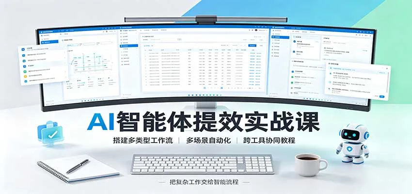 AI智能体提效实战课：搭建多类型工作流，多场景自动化，跨工具协同教程-Ai资源库