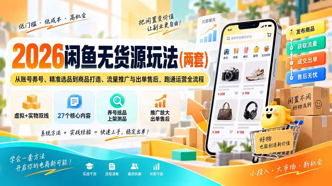 2026闲鱼无货源玩法(两套-Ai资源库