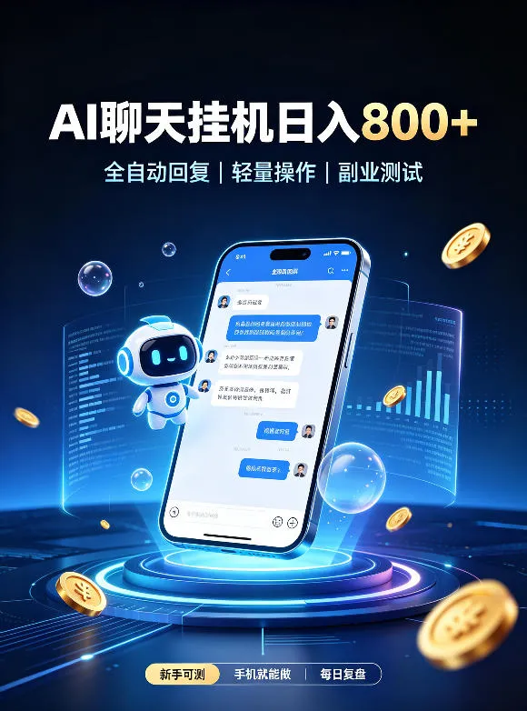 AI聊天挂G项目,日入800+,适用个人副业,工作室矩阵操作,无需真人实时值守【揭秘】-Ai资源库